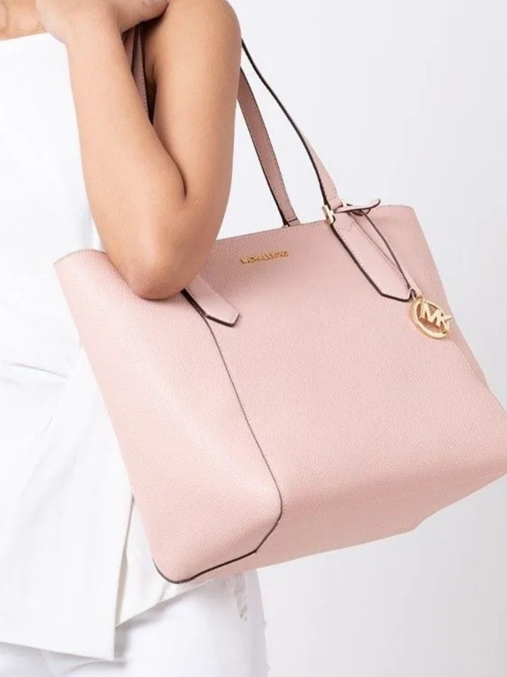 Michael Kors Kimberly Pink Leather Tote $498